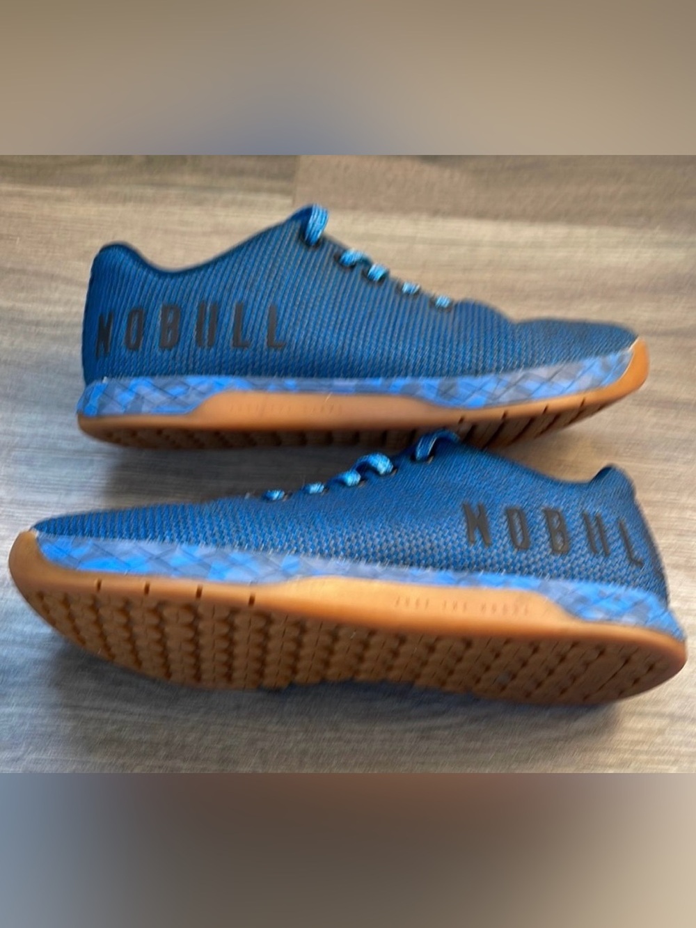 NOBULL Outwork OG Strength Training Navy Blue Camo Gum Gym Shoes-Mens 8